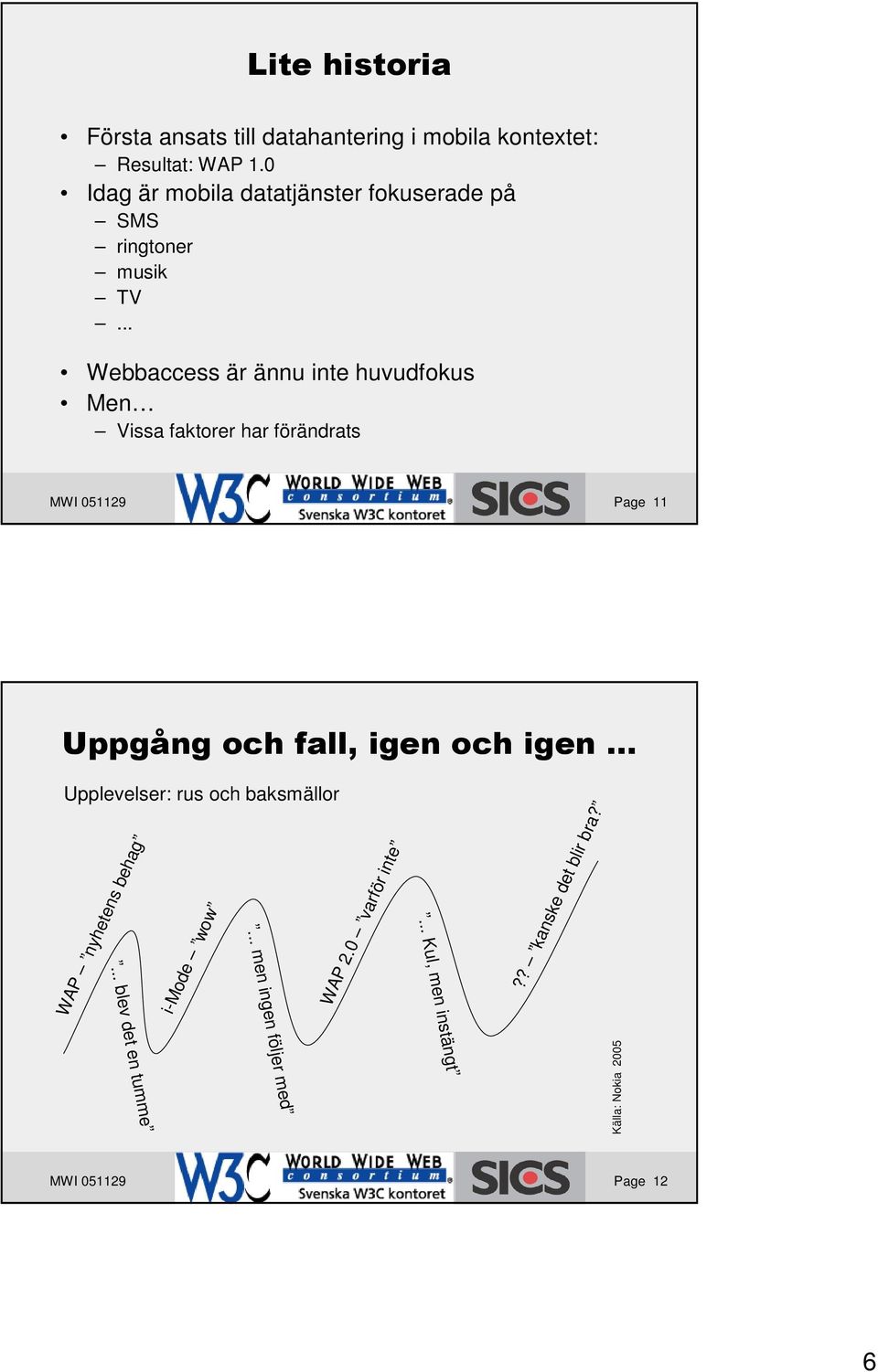 .. Webbaccess är ännu inte huvudfokus Men Vissa faktorer har förändrats MWI 051129 Page 11 ("+',"+---