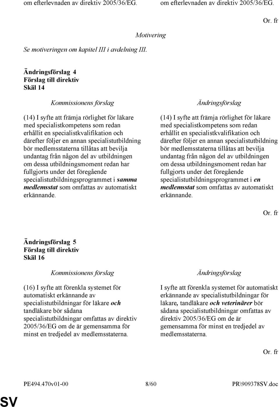 tillåtas att bevilja undantag från någon del av utbildningen om dessa utbildningsmoment redan har fullgjorts under det föregående specialistutbildningsprogrammet i samma medlemsstat som omfattas av