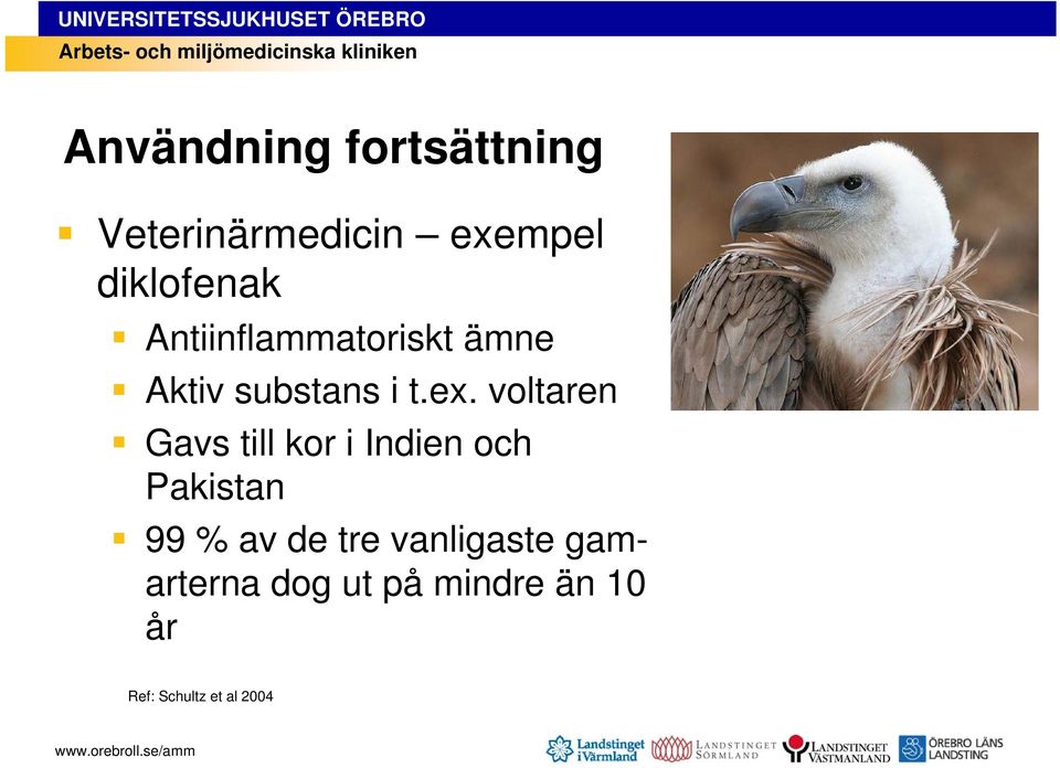 voltaren Gavs till kor i Indien och Pakistan 99 % av de tre