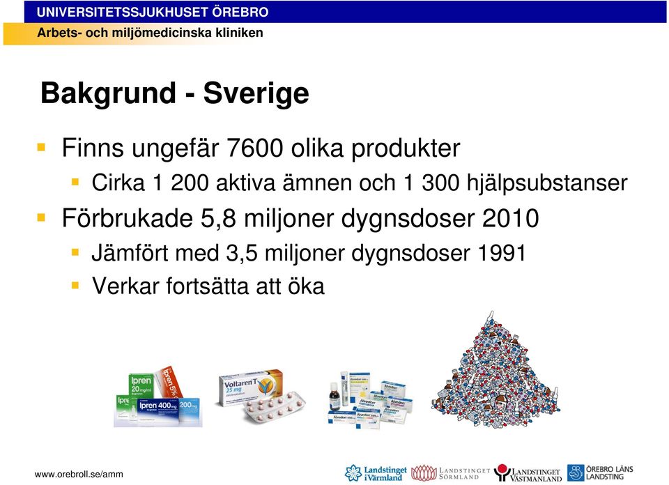 hjälpsubstanser Förbrukade 5,8 miljoner dygnsdoser