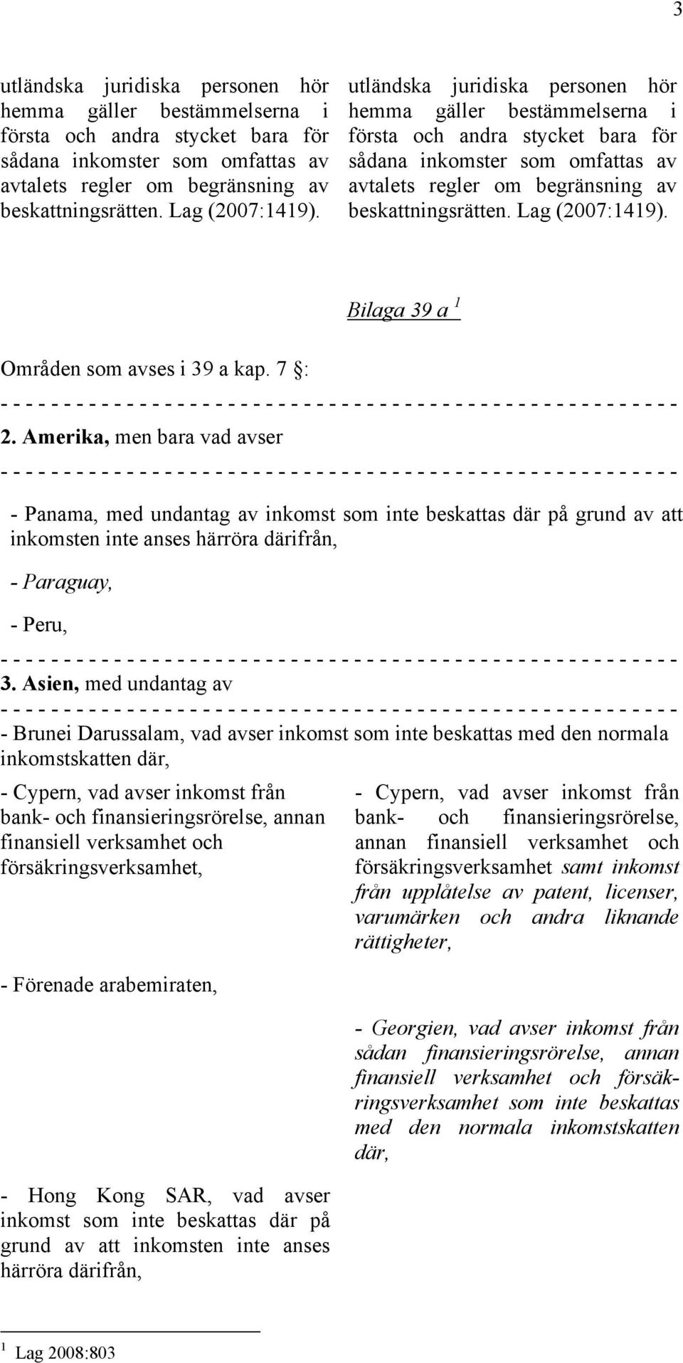 Lag (2007:1419). Bilaga 39 a 1 Områden som avses i 39 a kap. 7 : - - - - - - - - - - - - - - - - - - - - - - - - - - - - - - - - - - - - - - - - - - - - - - - - - - - - - - 2.