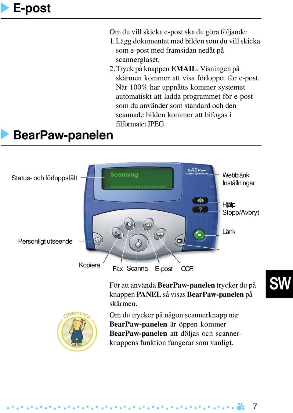 När 100% har uppnåtts kommer systemet automatiskt att ladda programmet för e-post som du använder som standard och den scannade bilden kommer att bifogas i filformatet JPEG.