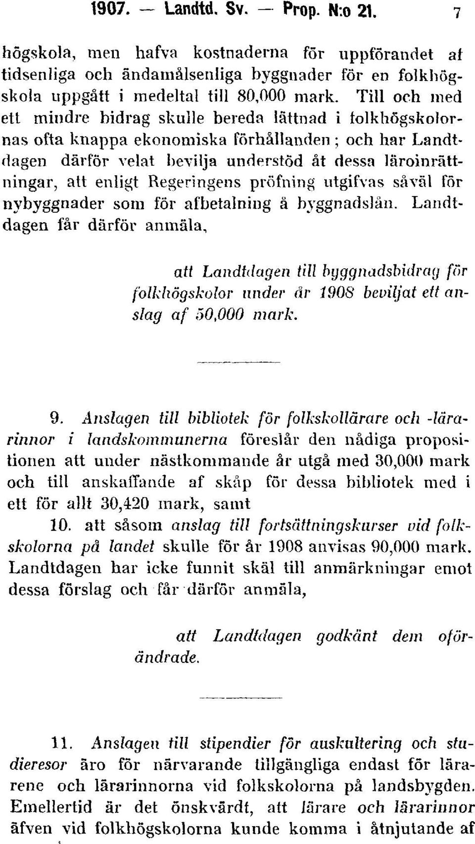 Regeringens pröfning utgifvas såväl för nybyggnader som för afbetalning å byggnadslån.
