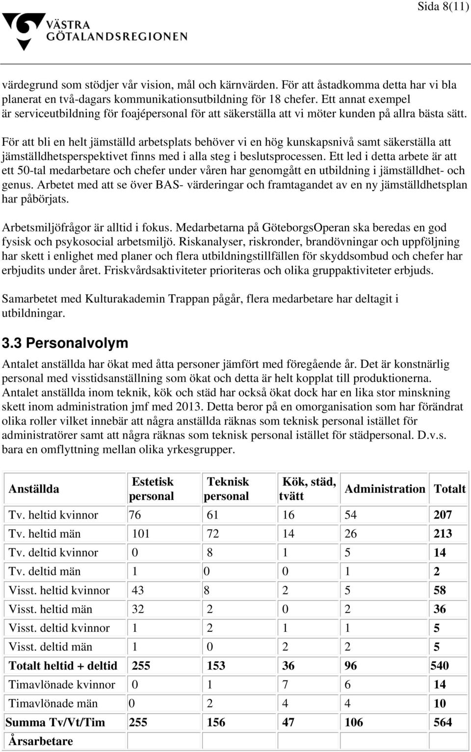 För att bli en helt jämställd arbetsplats behöver vi en hög kunskapsnivå samt säkerställa att jämställdhetsperspektivet finns med i alla steg i beslutsprocessen.