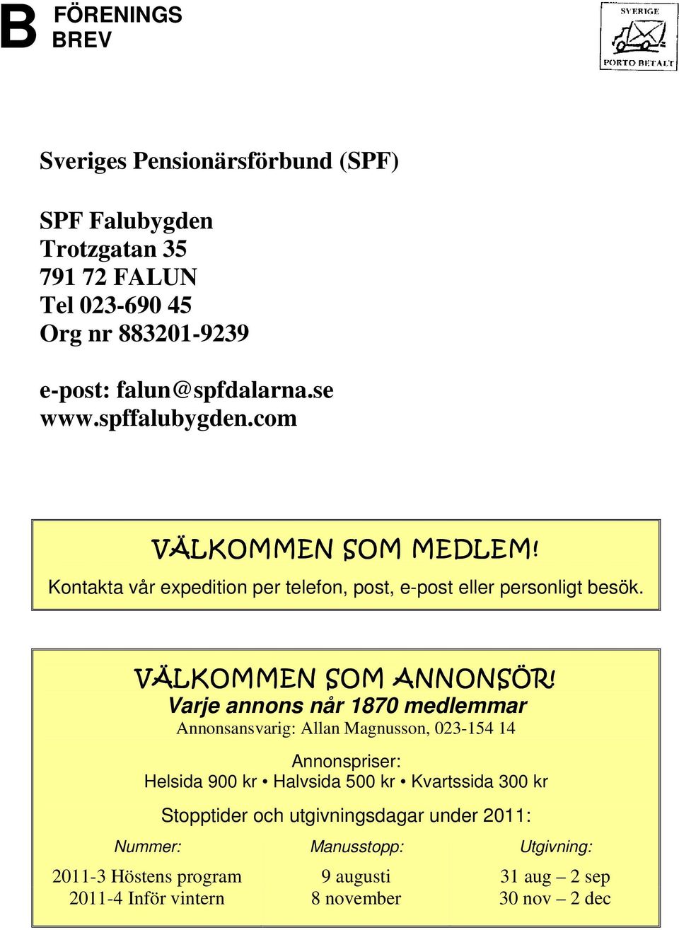 VÄLKOMMEN SOM ANNONSÖR!