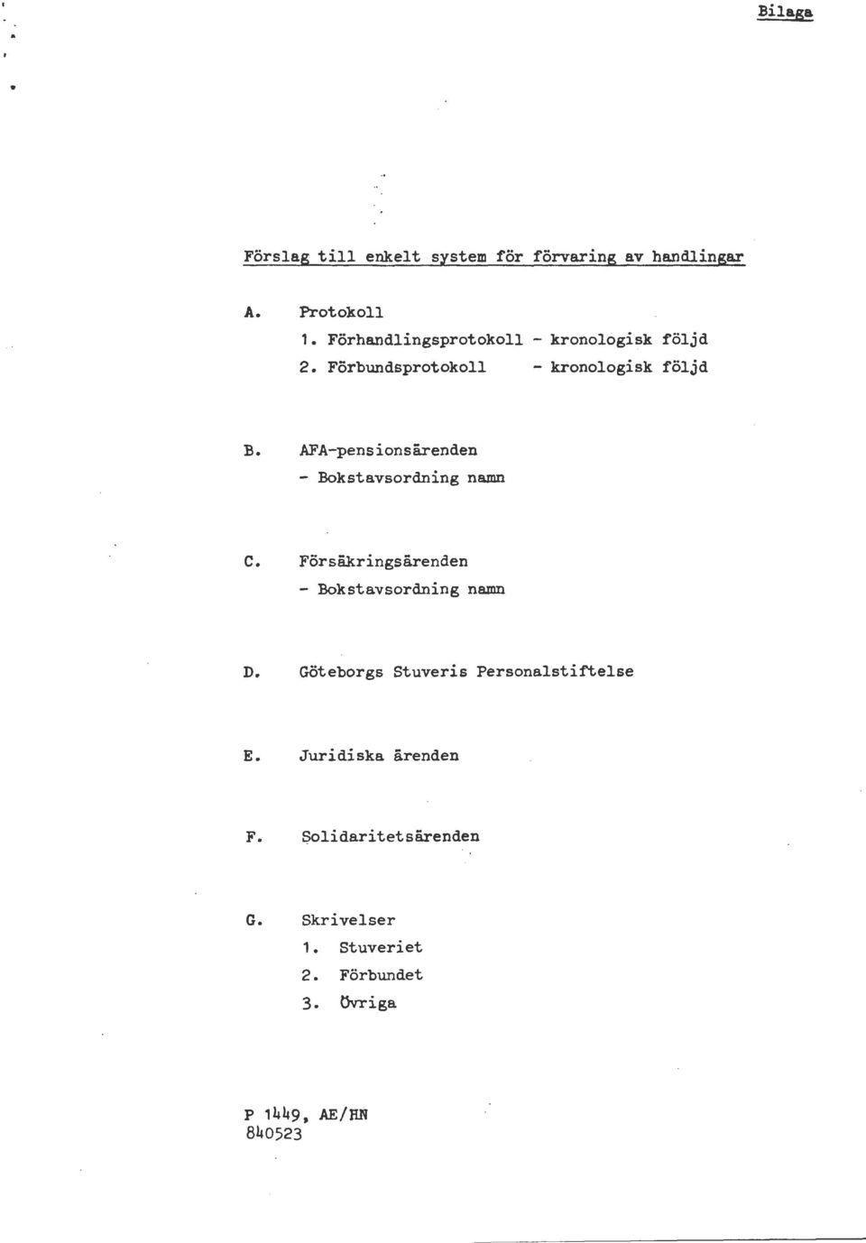 AFA-pensionsärenden - Bokstavsordning namn C. Försäkringsärenden - Bokstavsordning namn D.