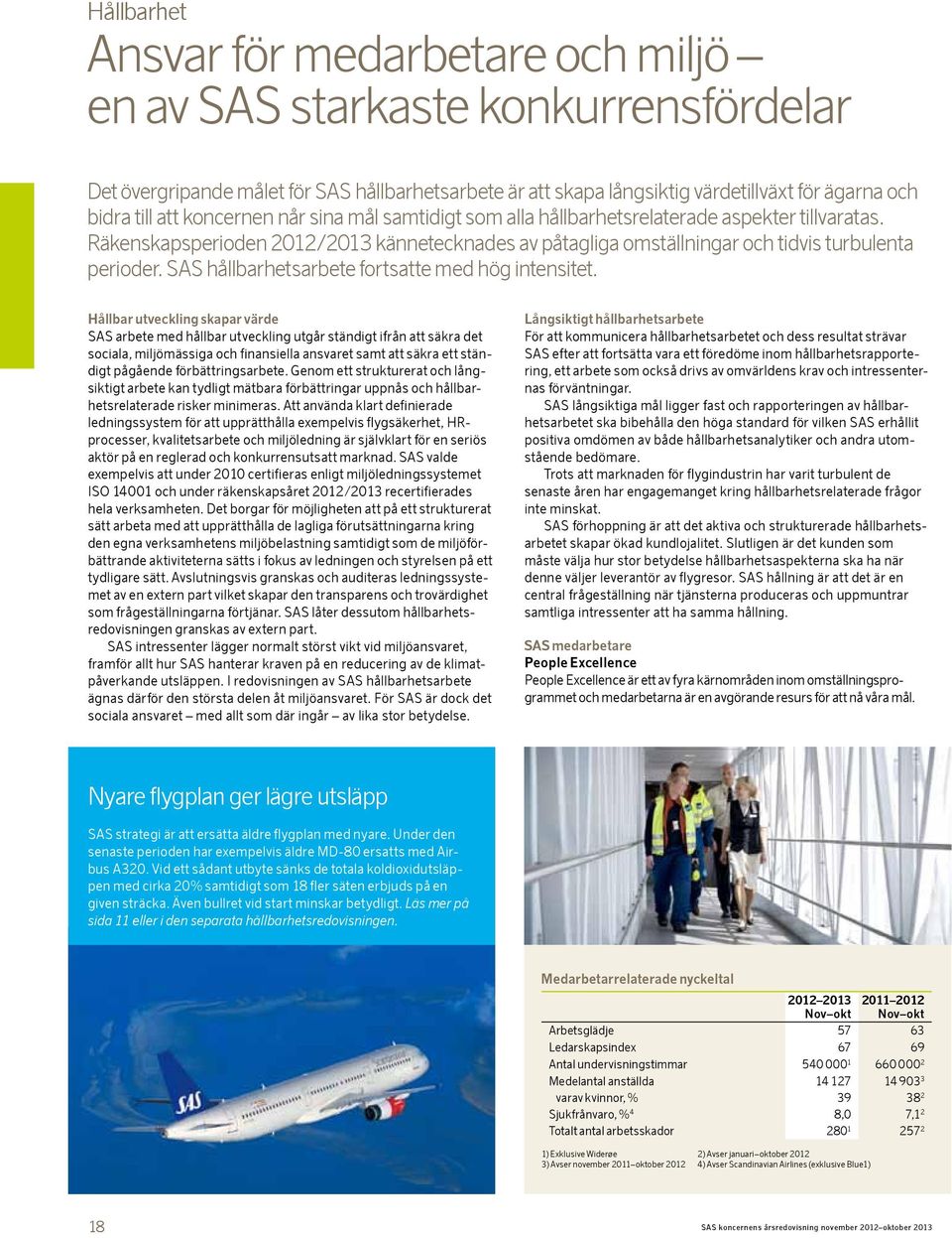 SAS hållbarhetsarbete fortsatte med hög intensitet.