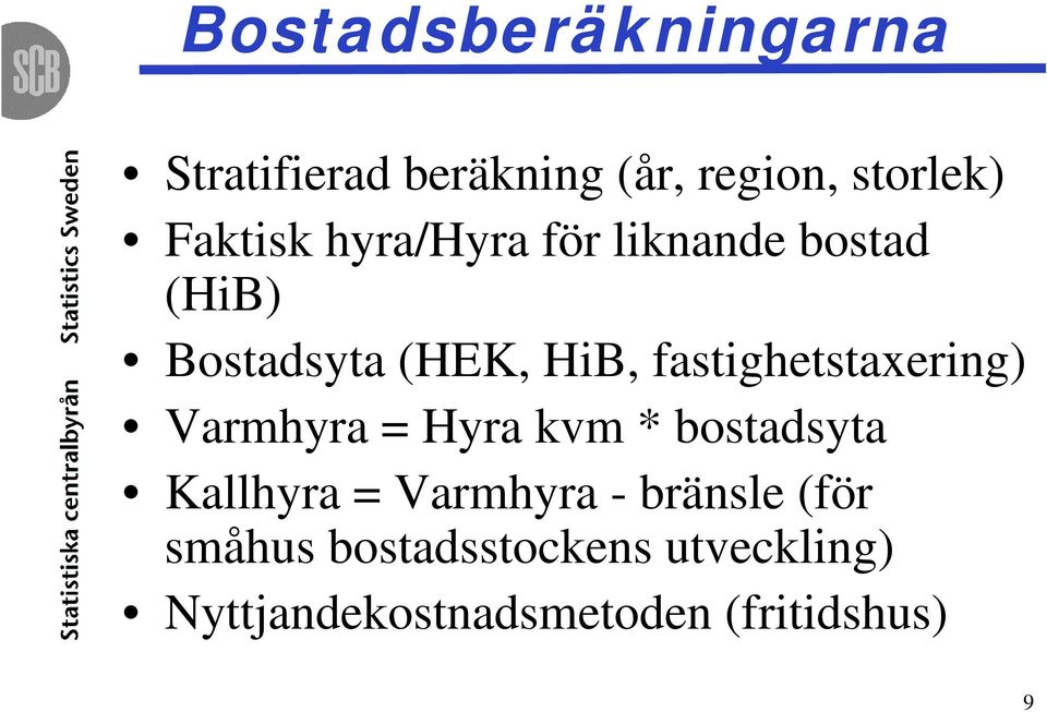 fastighetstaxering) Varmhyra = Hyra kvm * bostadsyta Kallhyra = Varmhyra