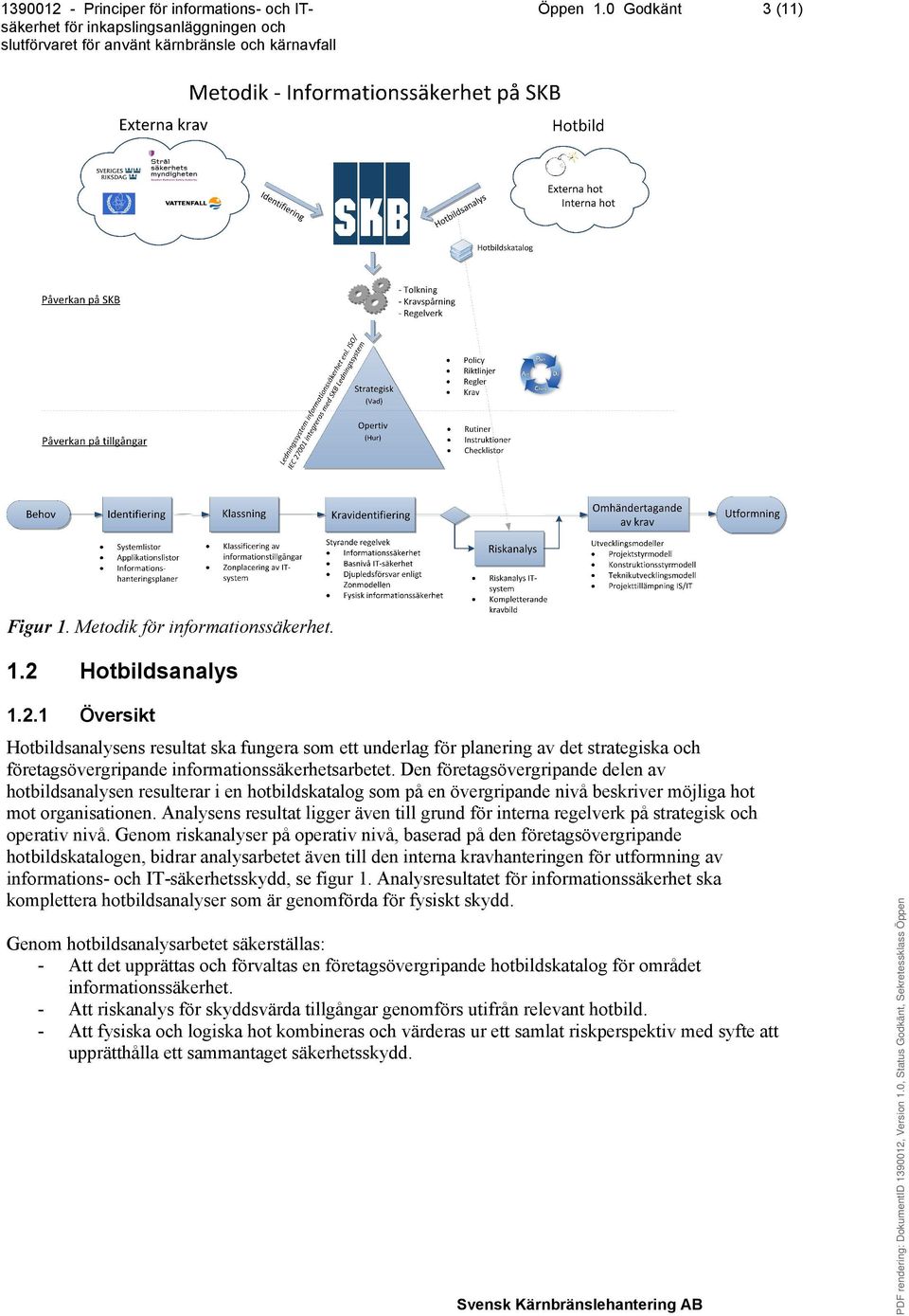Analysens resultat ligger även till grund för interna regelverk på strategisk och operativ nivå.