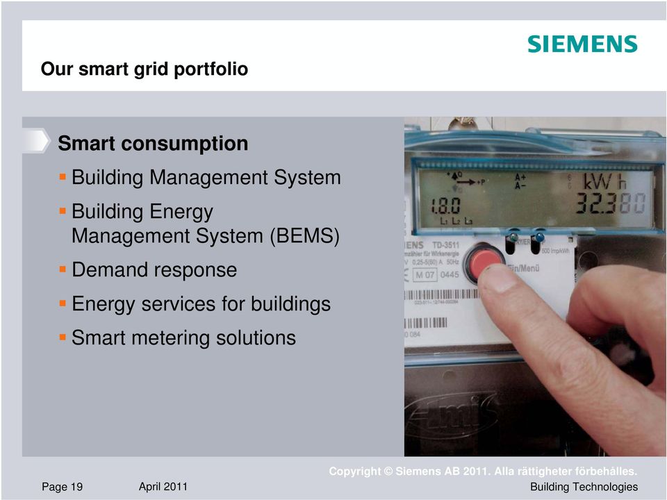 Management System (BEMS) Demand response Energy