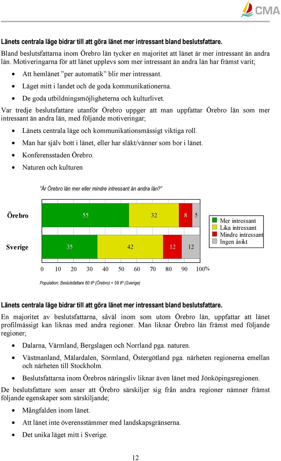 De goda utbildningsmöjligheterna och kulturlivet.