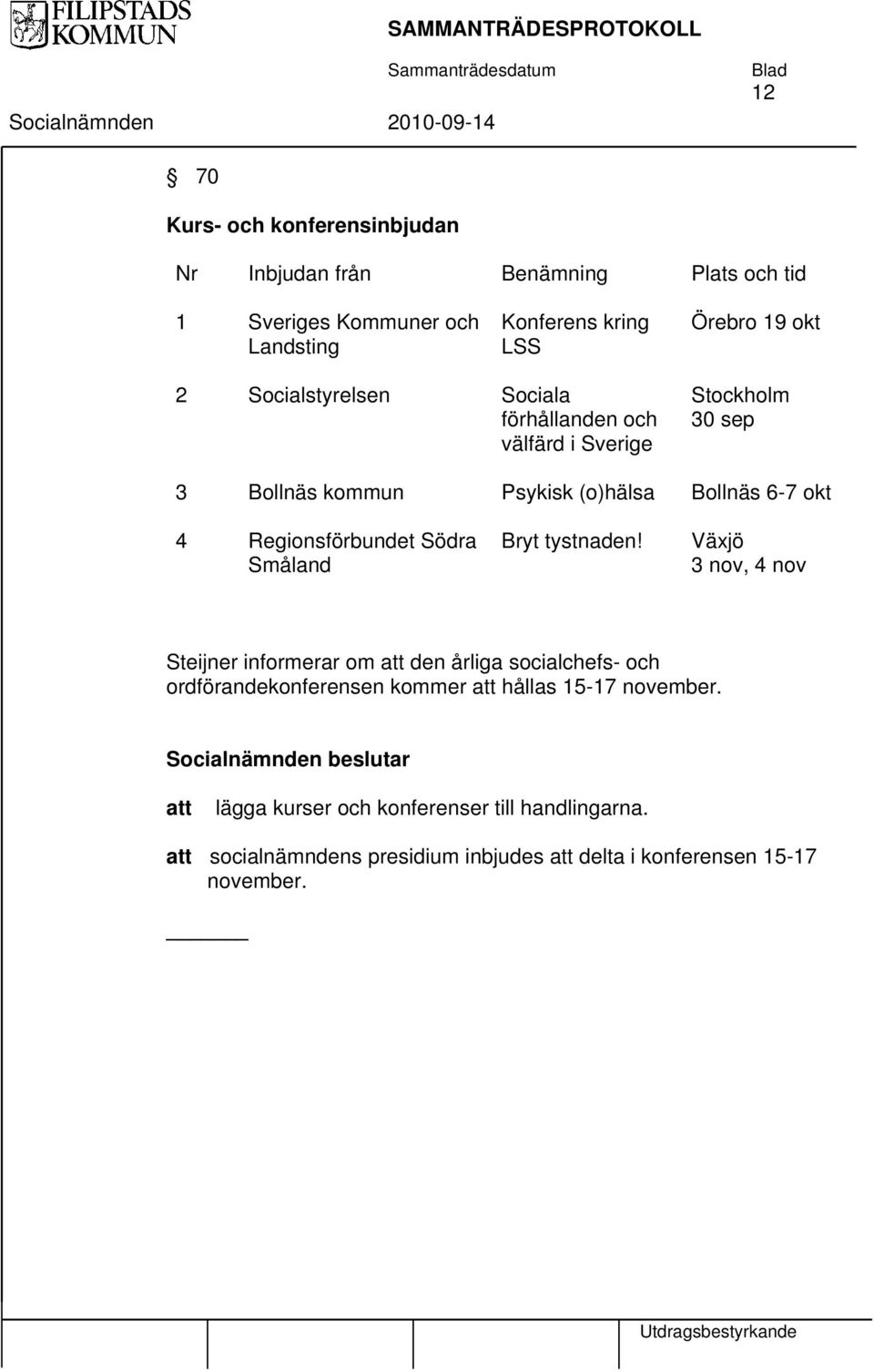 Regionsförbundet Södra Småland Bryt tystnaden!