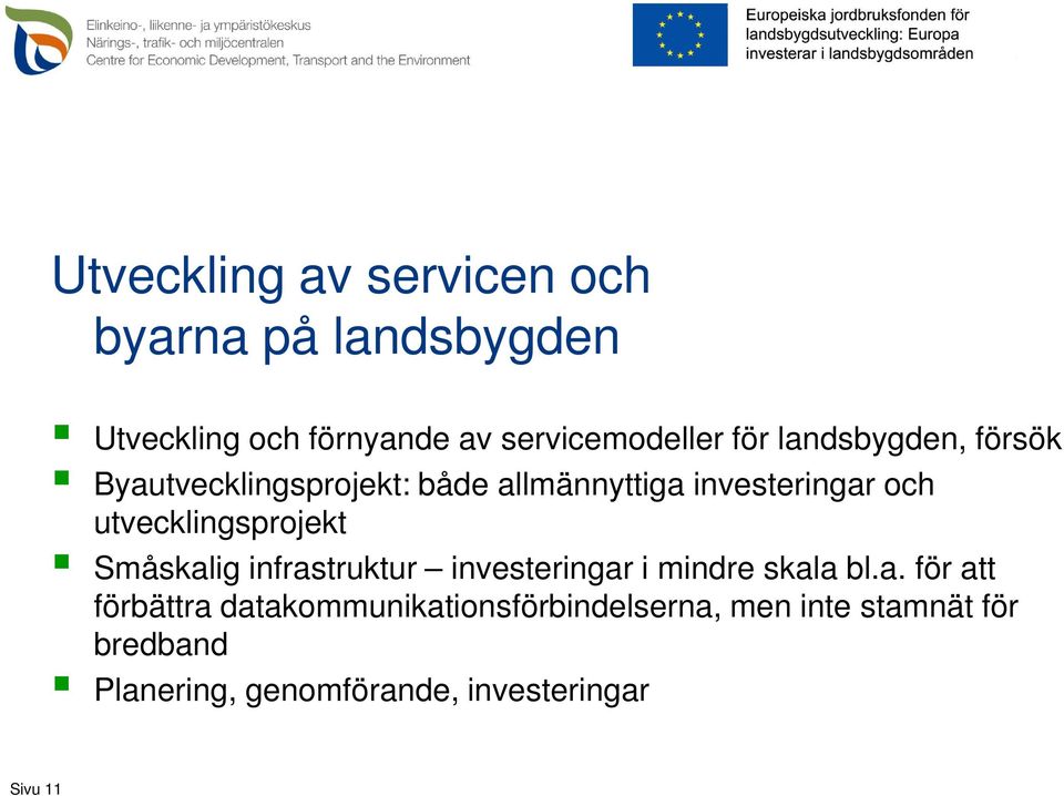 utvecklingsprojekt Småskal