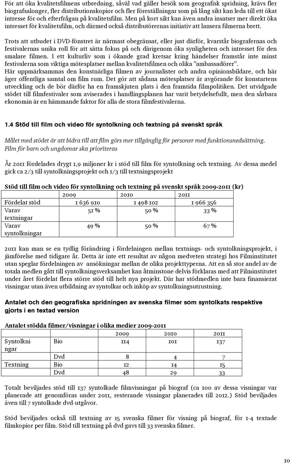 Men på kort sikt kan även andra insatser mer direkt öka intresset för kvalitetsfilm, och därmed också distributörernas initiativ att lansera filmerna brett.