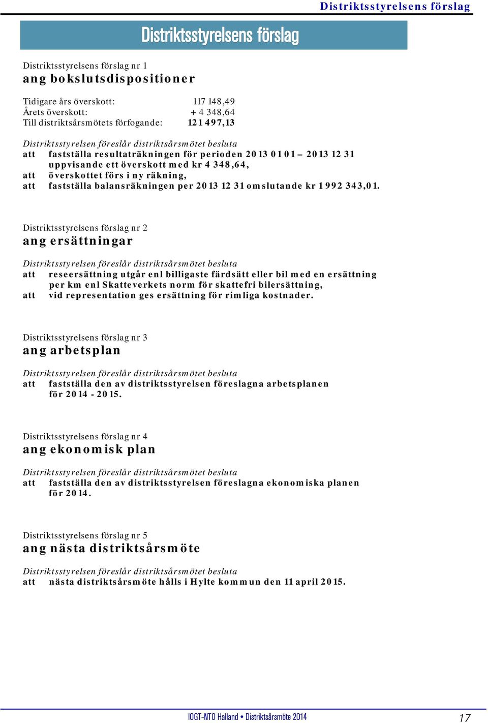 fastställa balansräkningen per 2013 12 31 omslutande kr 1 992 343,01.