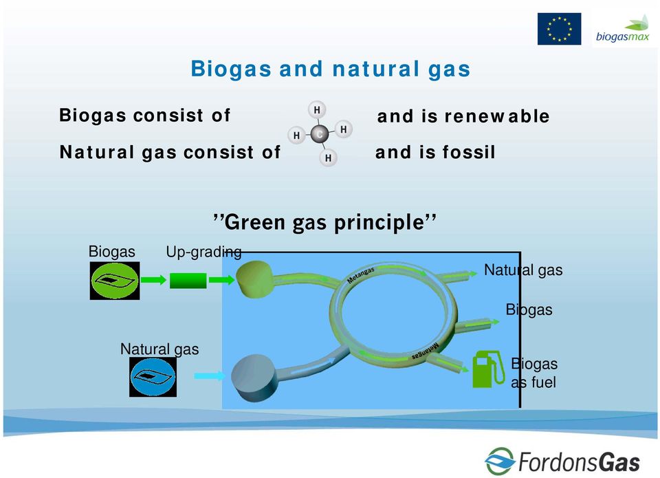 and is fossil Biogas Green gas principle