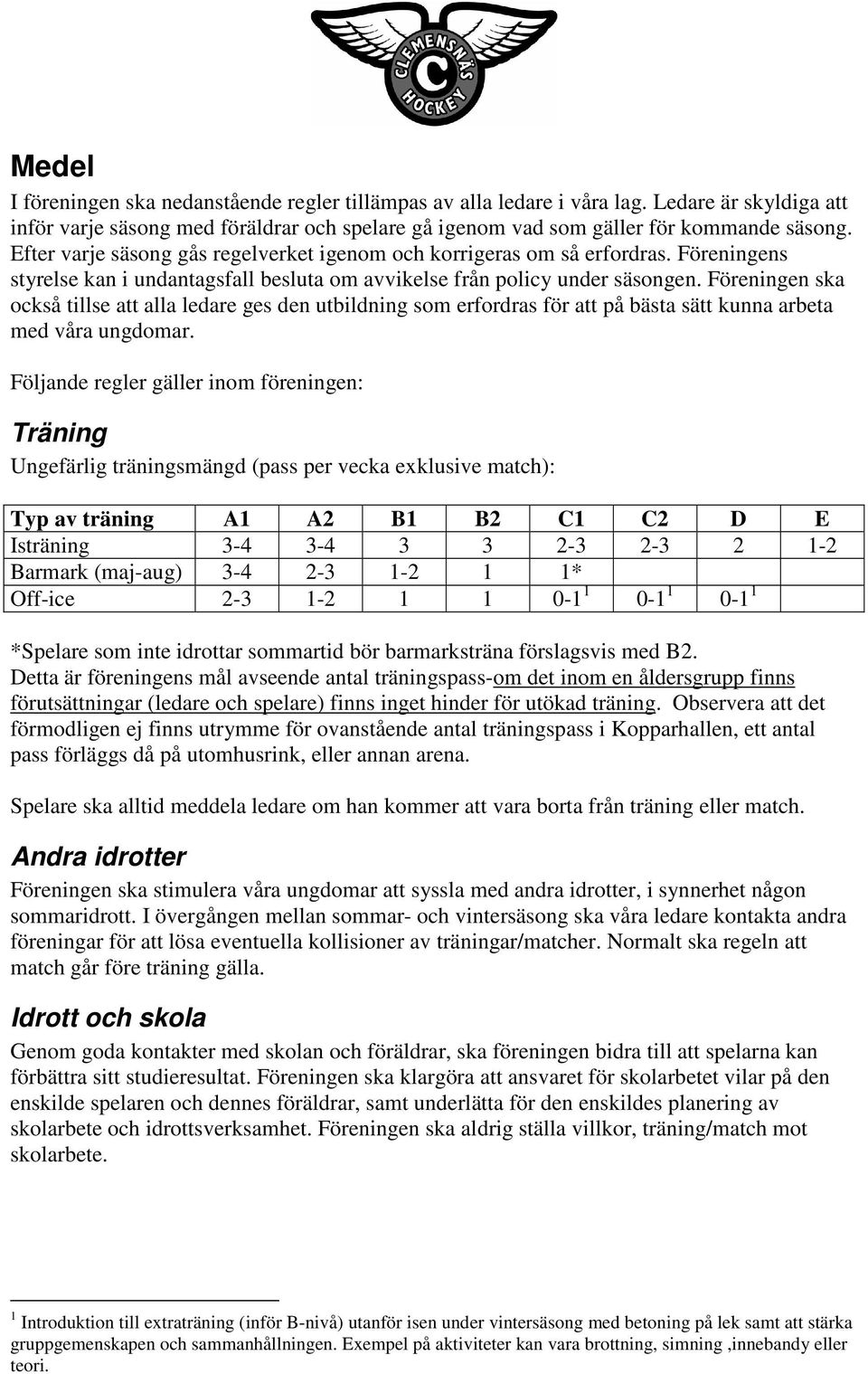 Föreningen ska också tillse att alla ledare ges den utbildning som erfordras för att på bästa sätt kunna arbeta med våra ungdomar.