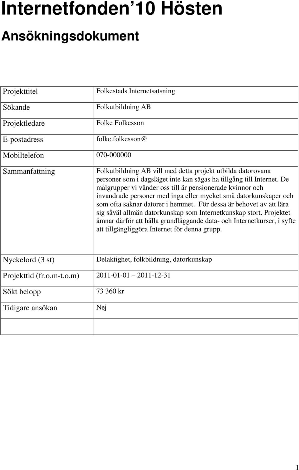 De målgrupper vi vänder oss till är pensionerade kvinnor och invandrade personer med inga eller mycket små datorkunskaper och som ofta saknar datorer i hemmet.
