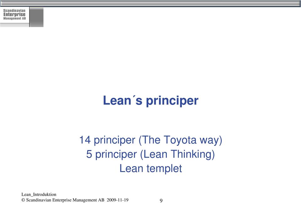 Thinking) Lean templet