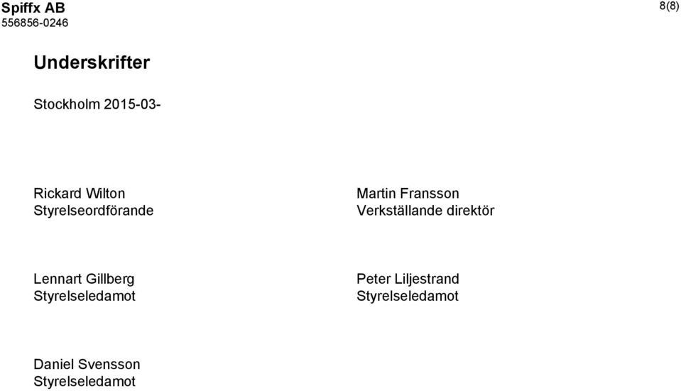 Verkställande direktör Lennart Gillberg