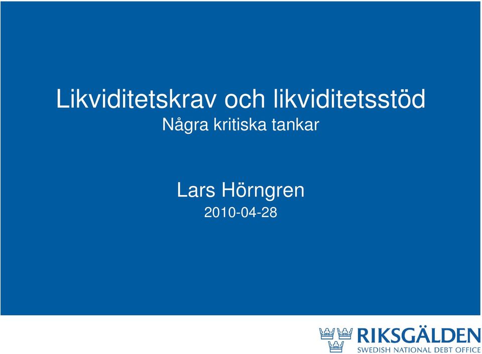 Några kritiska
