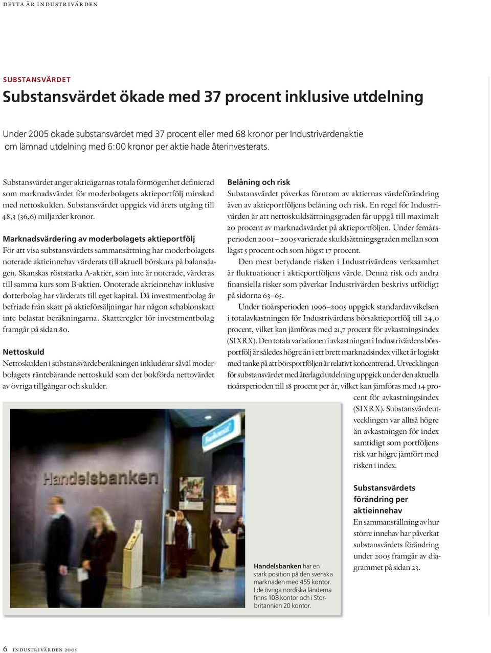 Substansvärdet uppgick vid årets utgång till 48,3 (36,6) miljarder kronor.