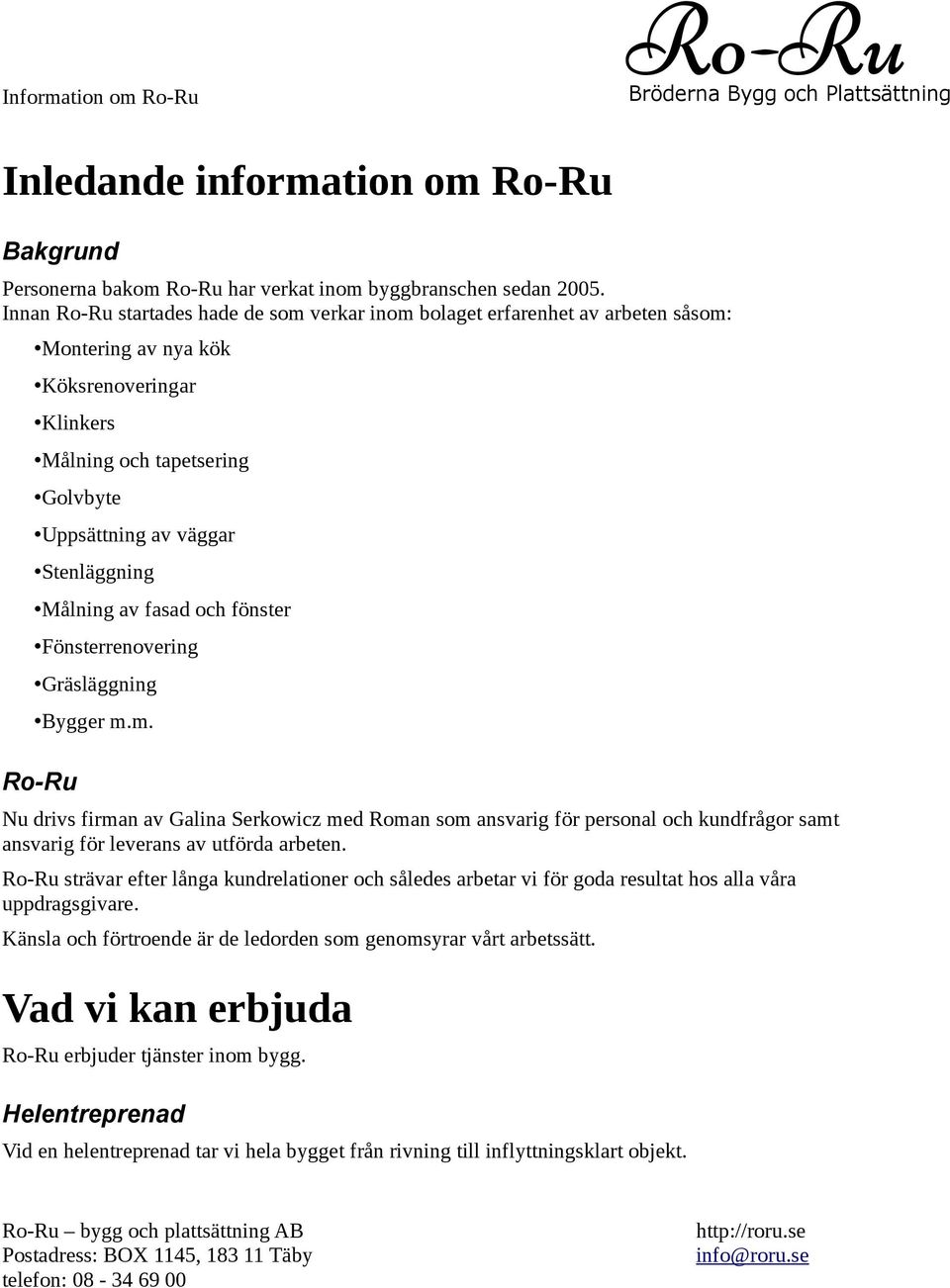 Information Om Ro Ru Pdf Gratis Nedladdning