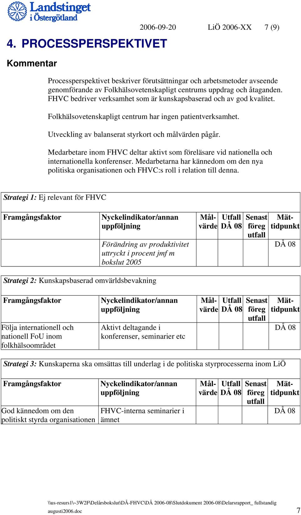 Medarbetare inom FHVC deltar aktivt som föreläsare vid nationella och internationella konferenser. Medarbetarna har kännedom om den nya politiska organisationen och FHVC:s roll i relation till denna.