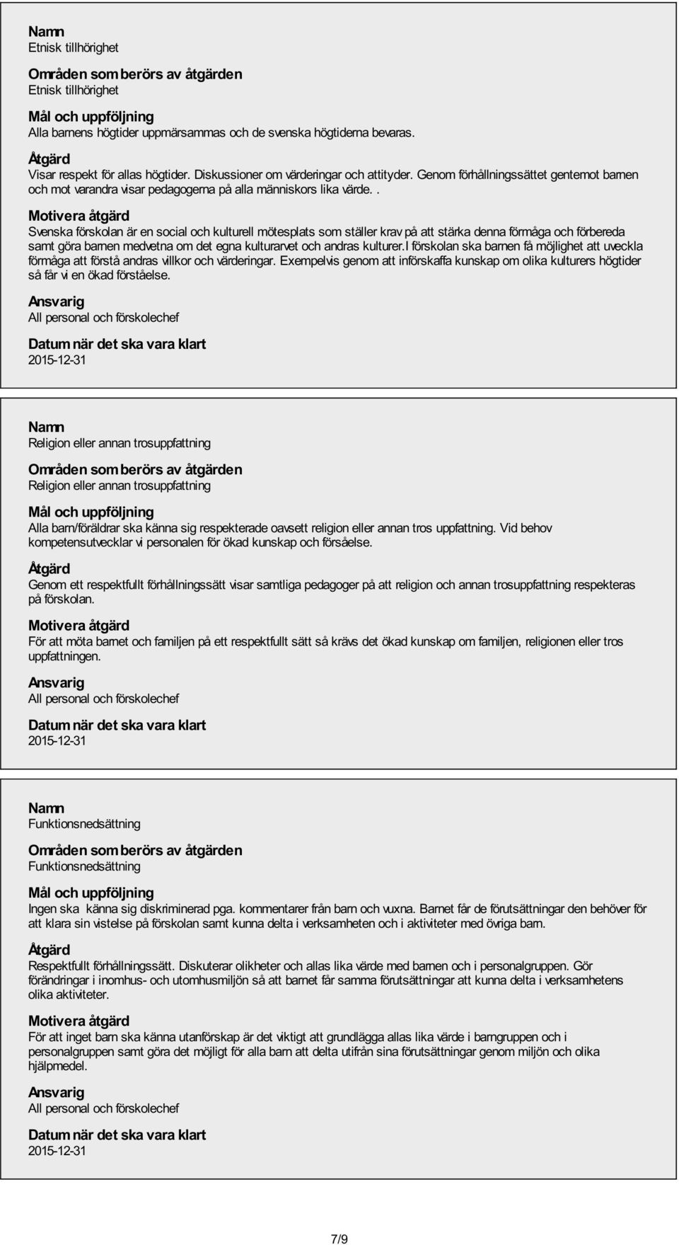 . Svenska förskolan är en social och kulturell mötesplats som ställer krav på att stärka denna förmåga och förbereda samt göra barnen medvetna om det egna kulturarvet och andras kulturer.