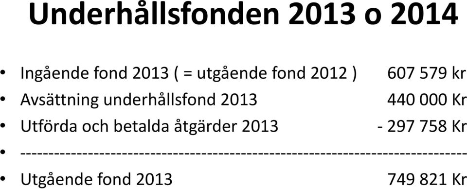 och betalda åtgärder 2013-297 758 Kr