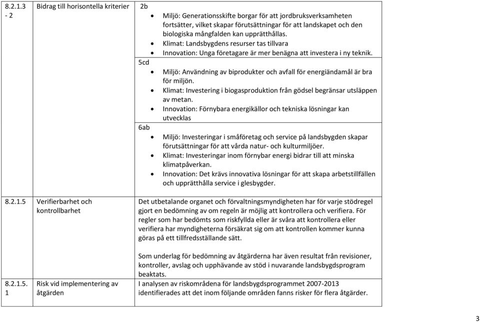 mångfalden kan upprätthållas. Klimat: Landsbygdens resurser tas tillvara Innovation: Unga företagare är mer benägna att investera i ny teknik.