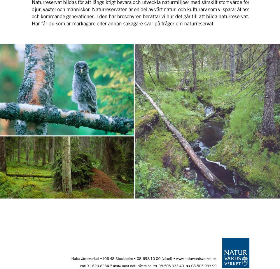 I den här broschyren berättar vi hur det går till att bilda naturreservat.