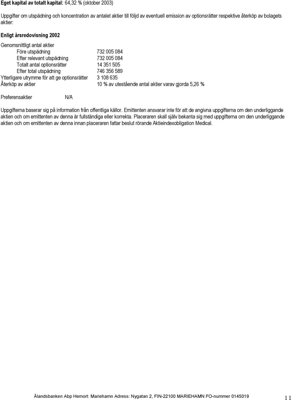 351 505 Efter total utspädning 746 356 589 Ytterligare utrymme för att ge optionsrätter 3