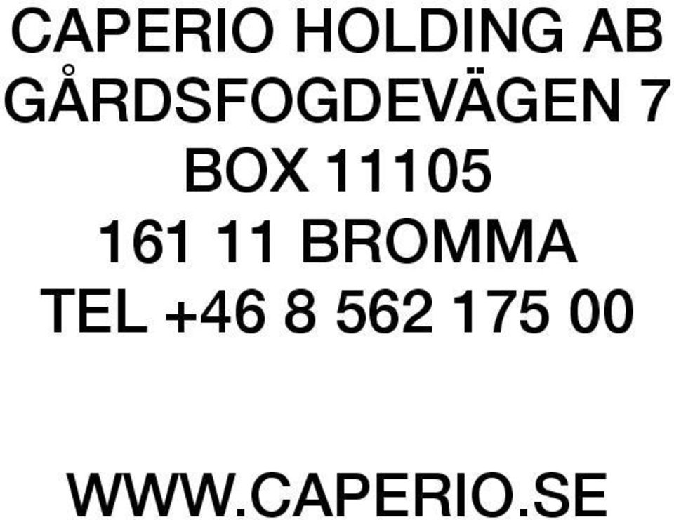 11105 161 11 BROMMA TEL