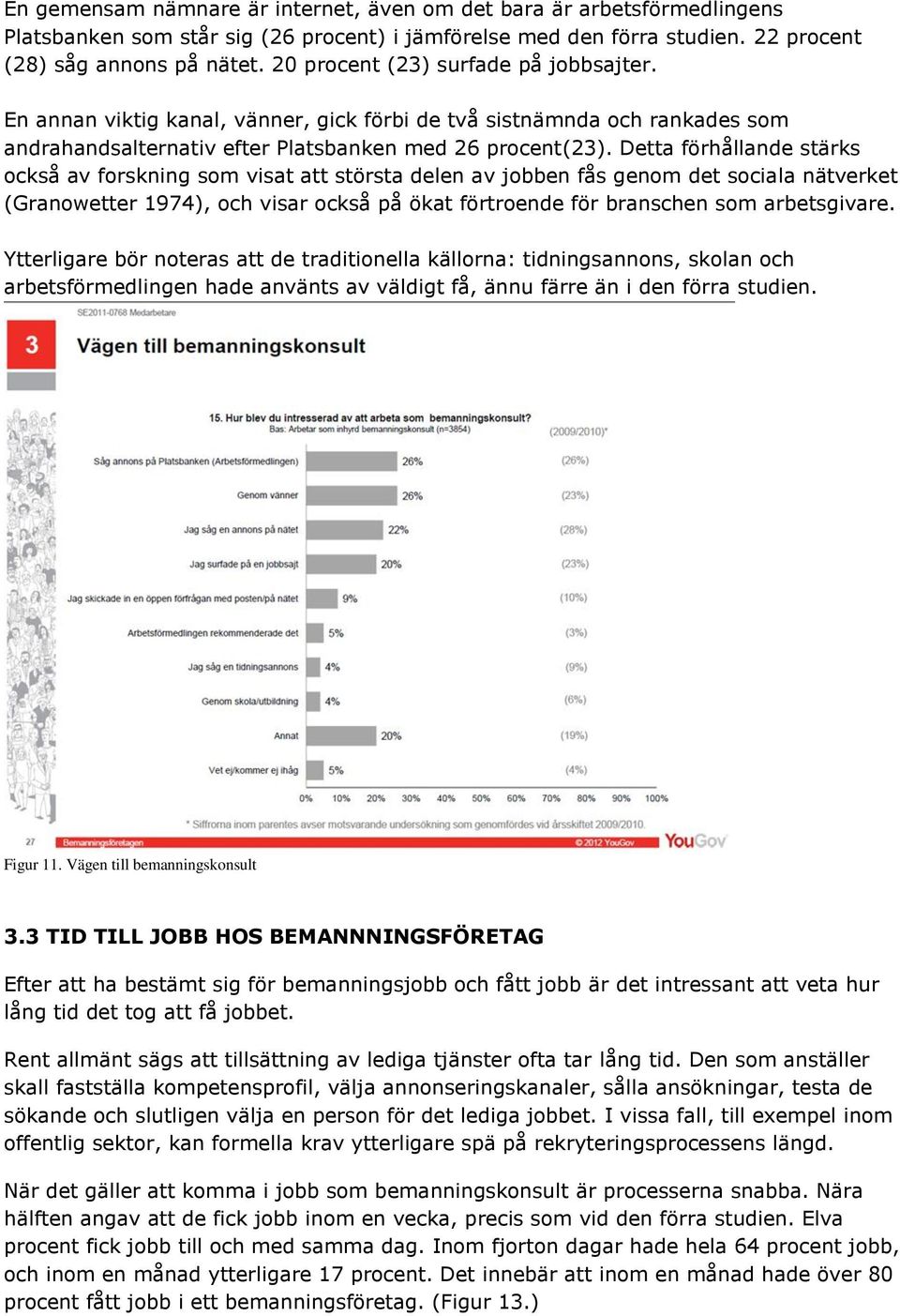 Detta förhållande stärks också av forskning som visat att största delen av jobben fås genom det sociala nätverket (Granowetter 1974), och visar också på ökat förtroende för branschen som arbetsgivare.