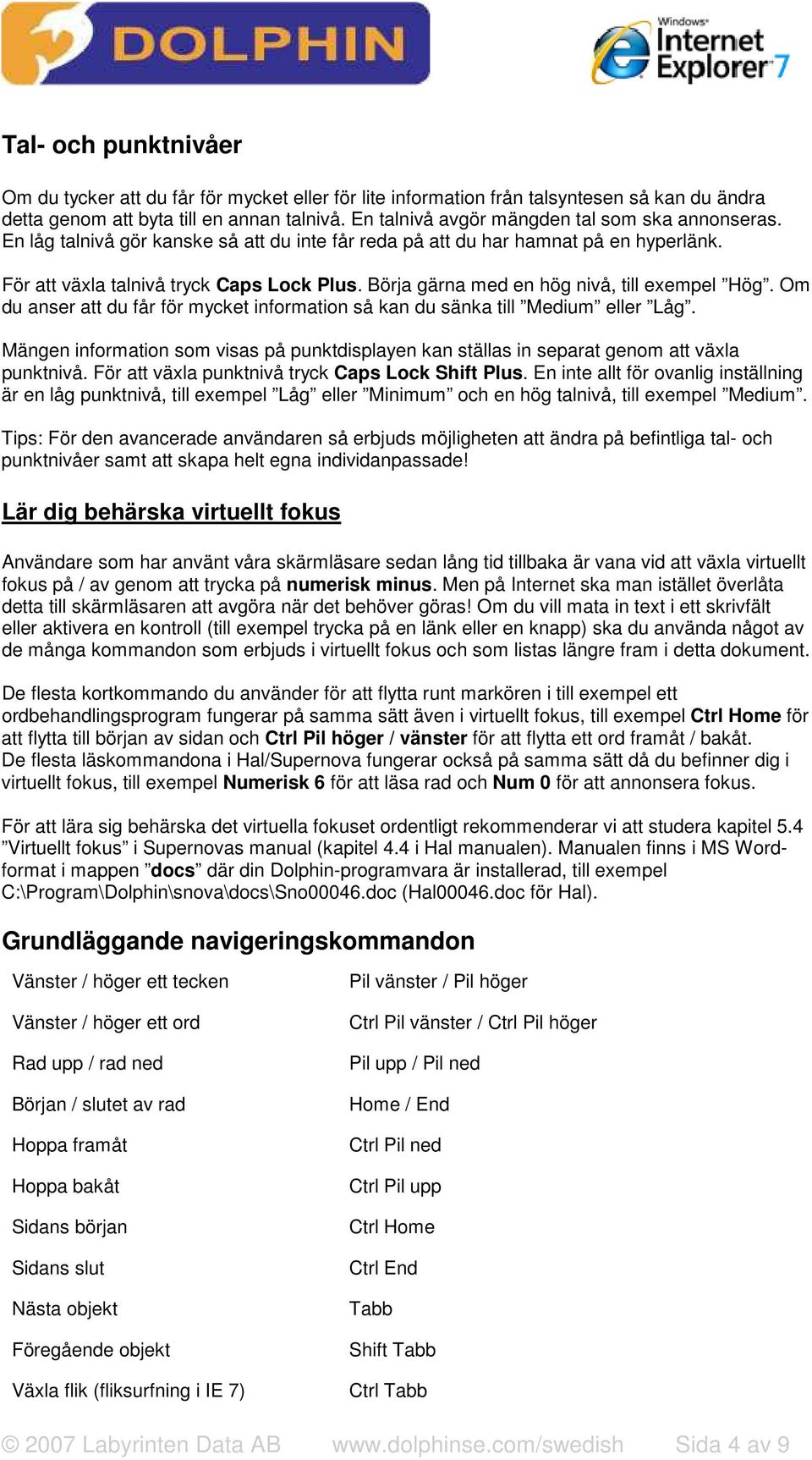 Börja gärna med en hög nivå, till exempel Hög. Om du anser att du får för mycket information så kan du sänka till Medium eller Låg.