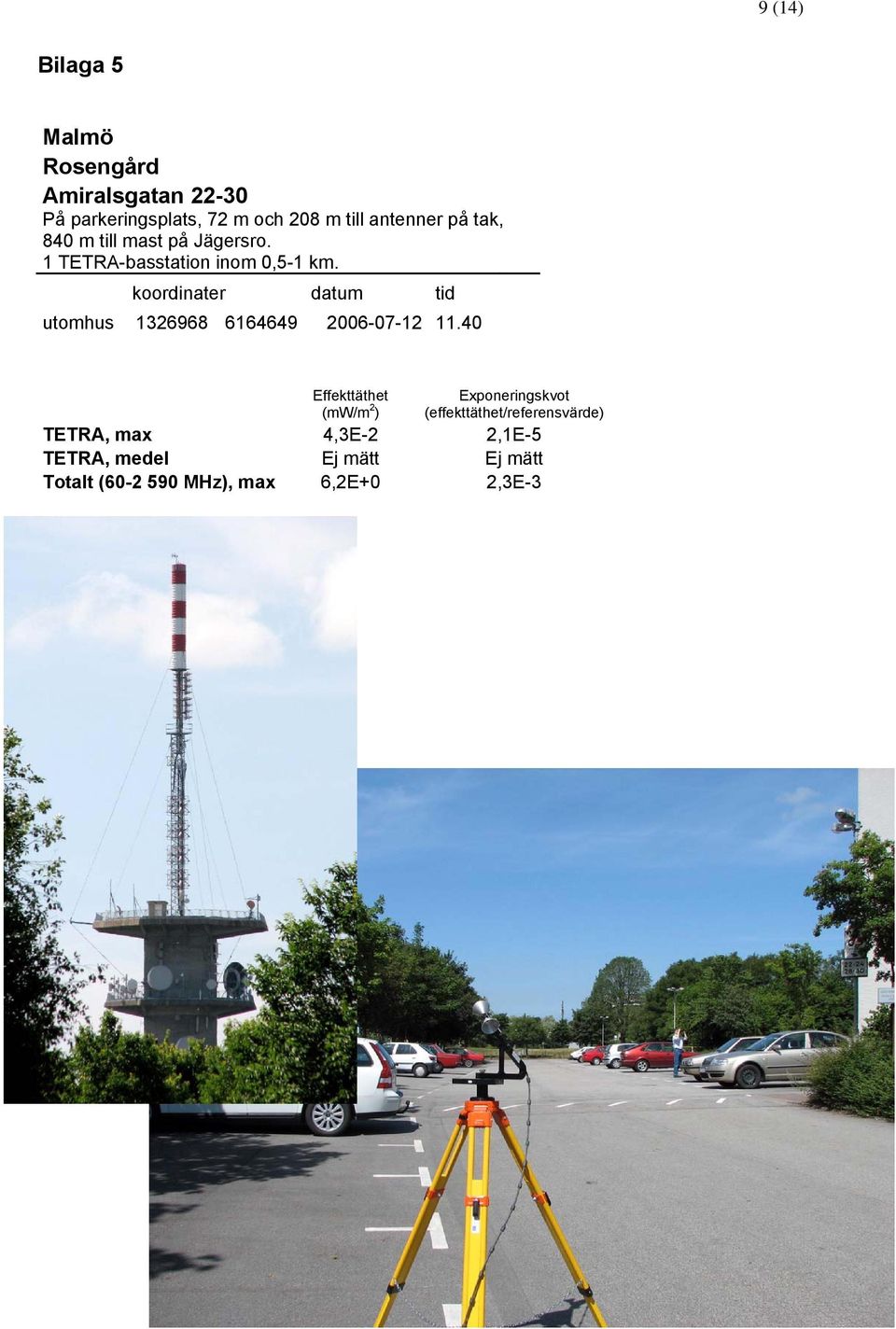 1 TETRA-basstation inom 0,5-1 km. utomhus 1326968 6164649 2006-07-12 11.