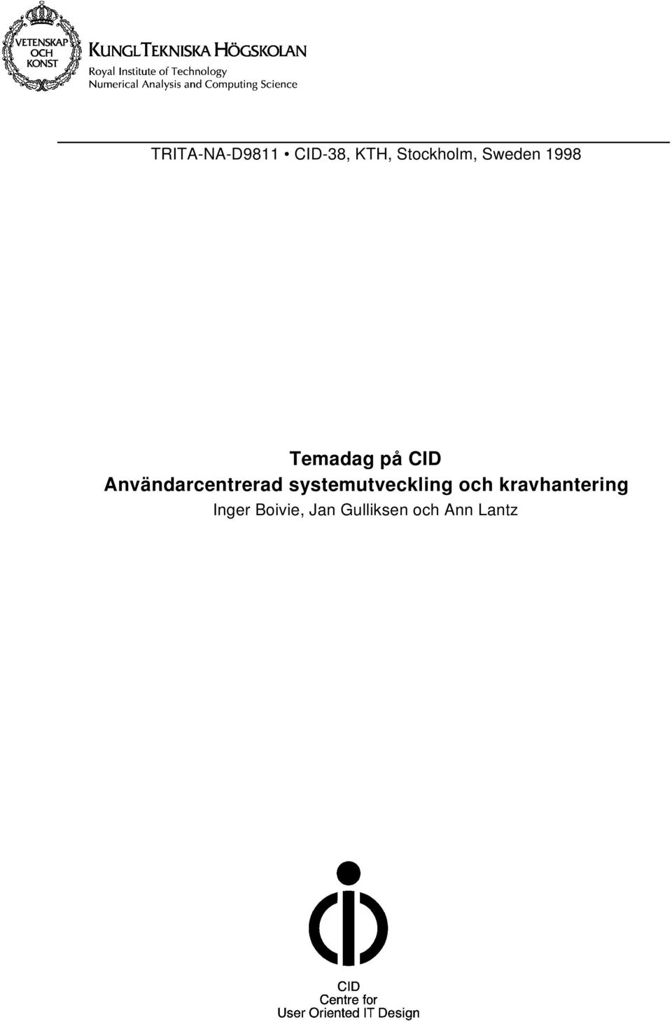 Användarcentrerad systemutveckling och