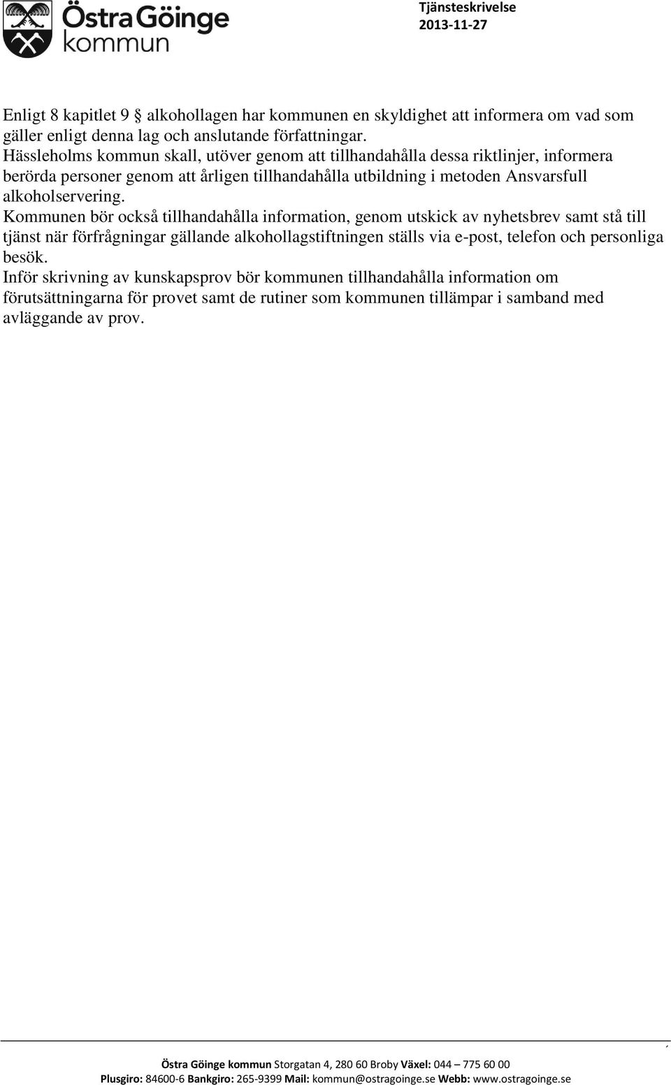 alkoholservering.