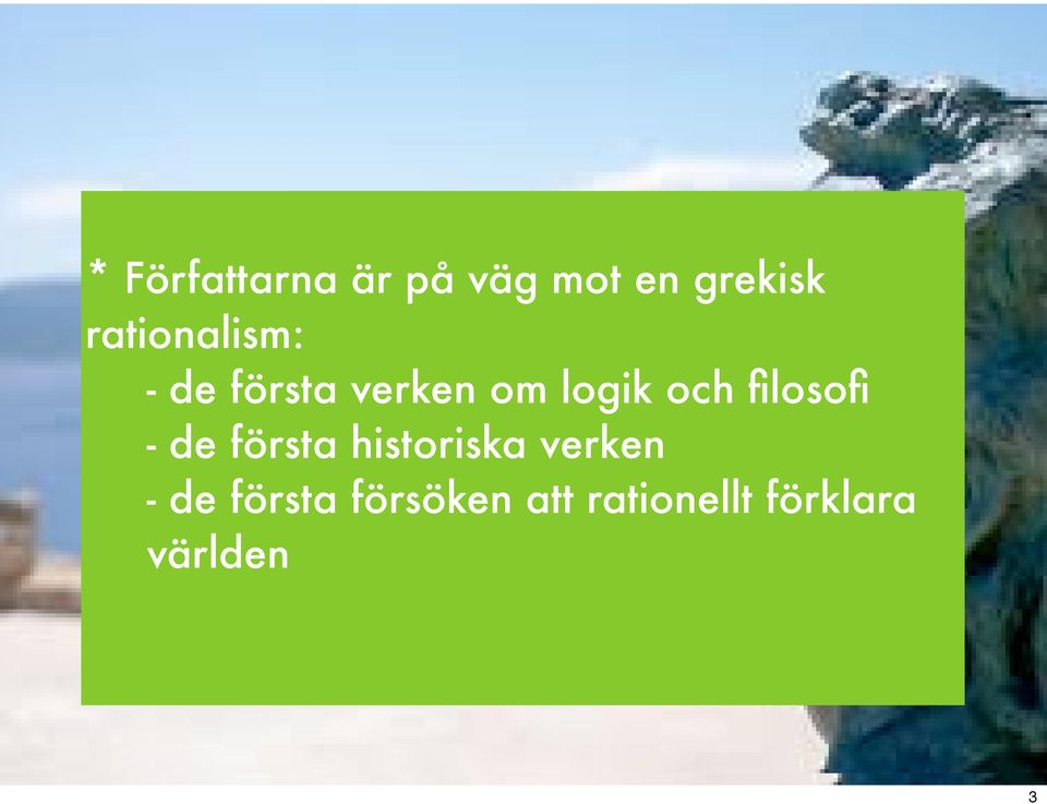 filosofi - de första historiska verken - de