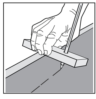 Tips: Kontrollera fogen mellan stavarna genom att dra ett finger över fogen - ingen ojämnhet (utstickande kant) får kännas.