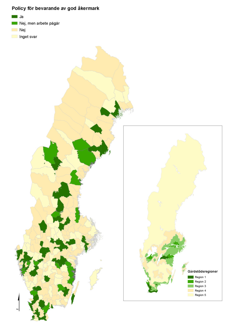 Har kommunen någon policy angående bevarande av god åkermark?