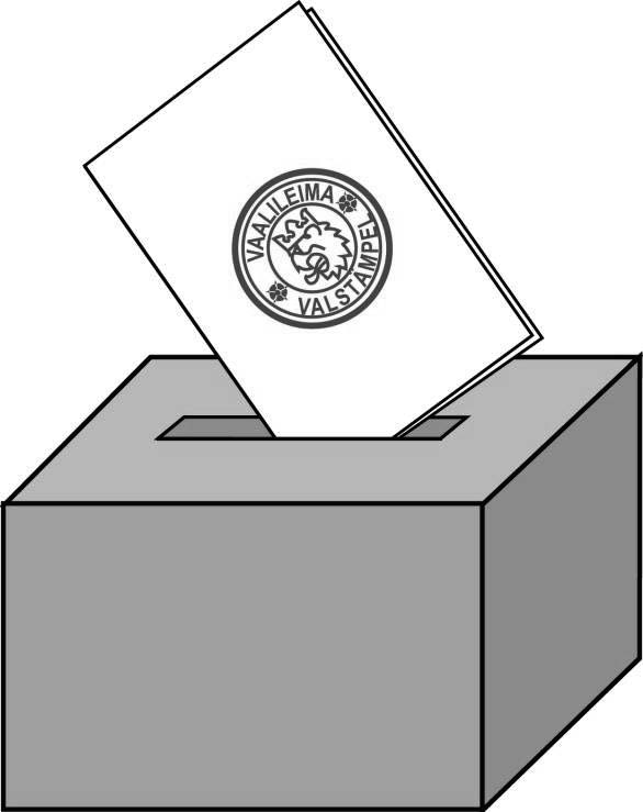 33 När röstsedeln har stämplats uppmanas väljaren att lägga den i valurnan.