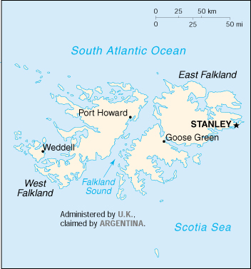 Örlogskapten Axel Oweling sid 22(40) Falklandsöarna, eller Las Malvinas som de kallas i Argentina, är ett omstritt område alltsedan britterna annekterade dem år 1833.
