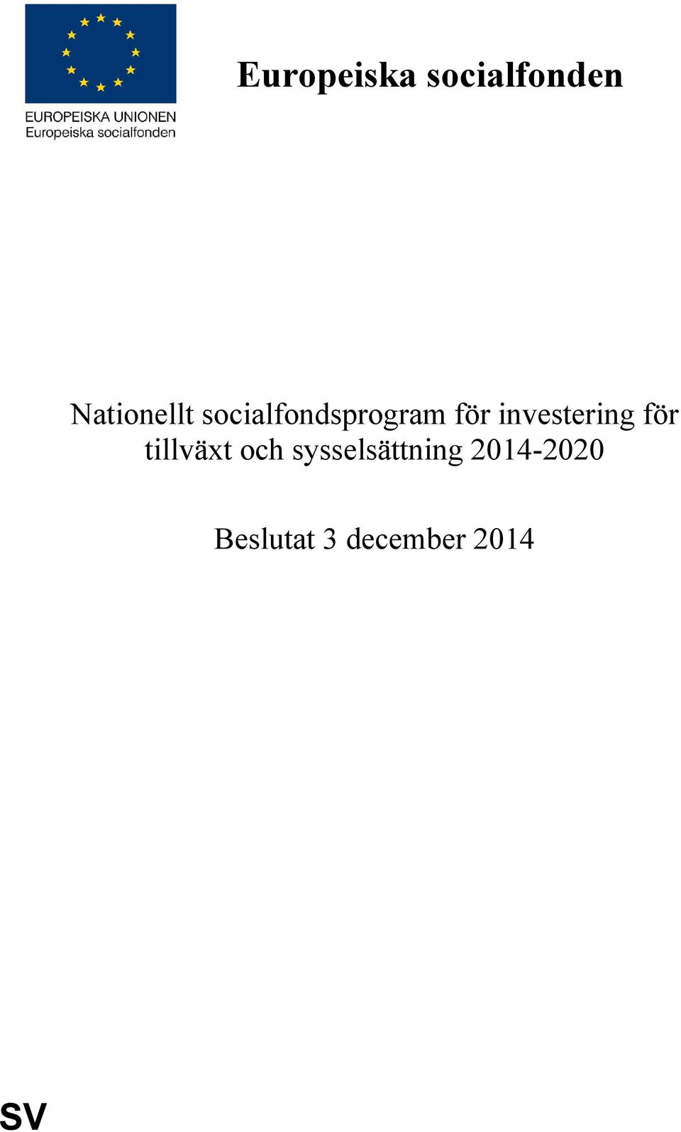för tillväxt och sysselsättning