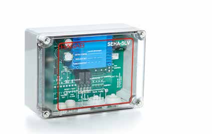 SEHA - SLV/U Styr- och övervakningsenhet SEHA-SLV/U ingår i vårt SMART-system, övriga produkter som ingår är huvudenhet SEHA-M2 eller SEHA-COM, slavenhet SEHA-RD, SEHA-SLQ/R.