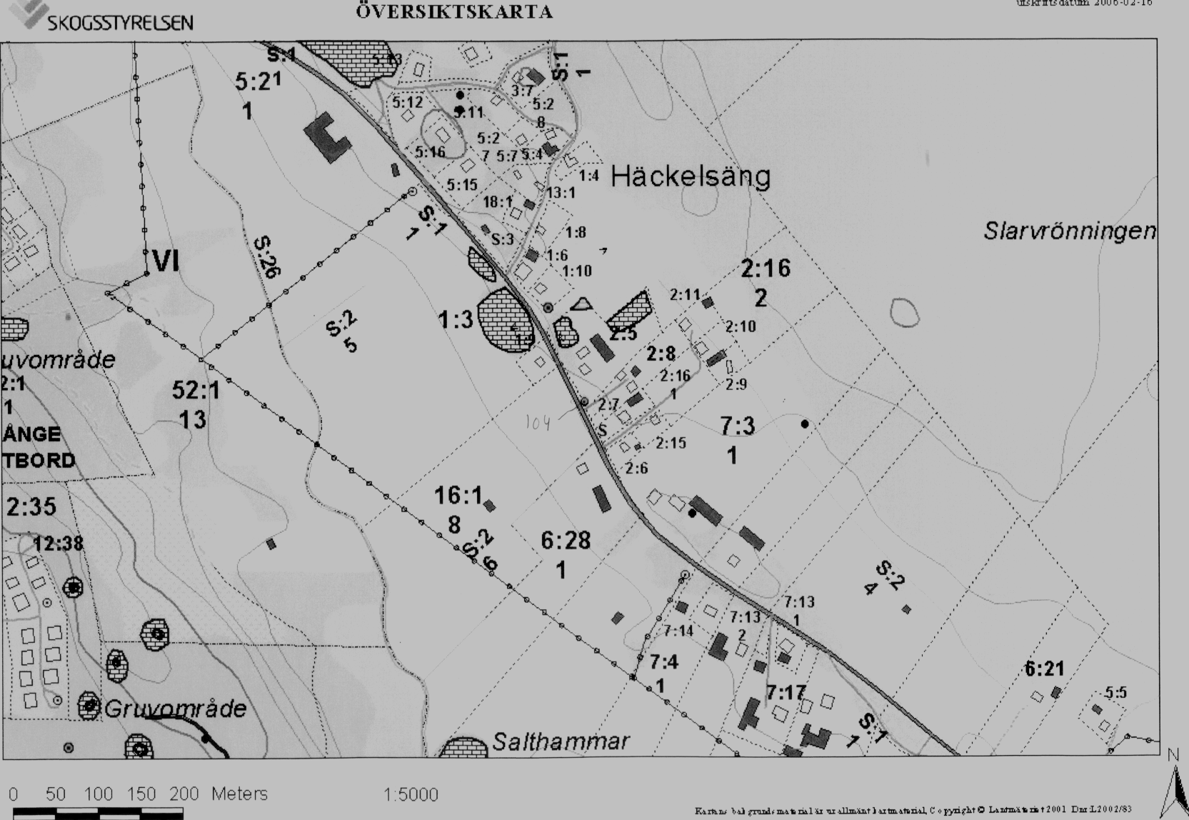 Bilaga 1 Kartan är hämtad från länsmuseets arkiv. Detta är en karta över Häckelsäng.