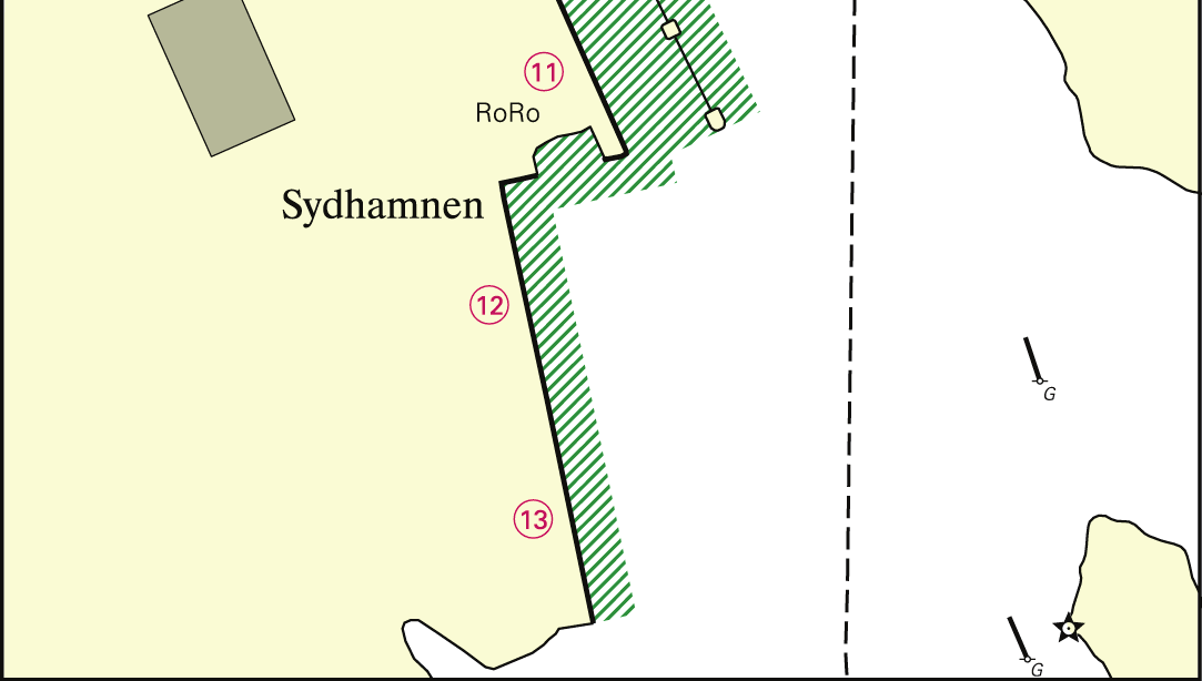 Bilaga 5 Södertälje hamnar (Södertälje uthamn, Igelstakajen och Sydhamnen) forts. Trafik Villkor Får inte användas för navigering.