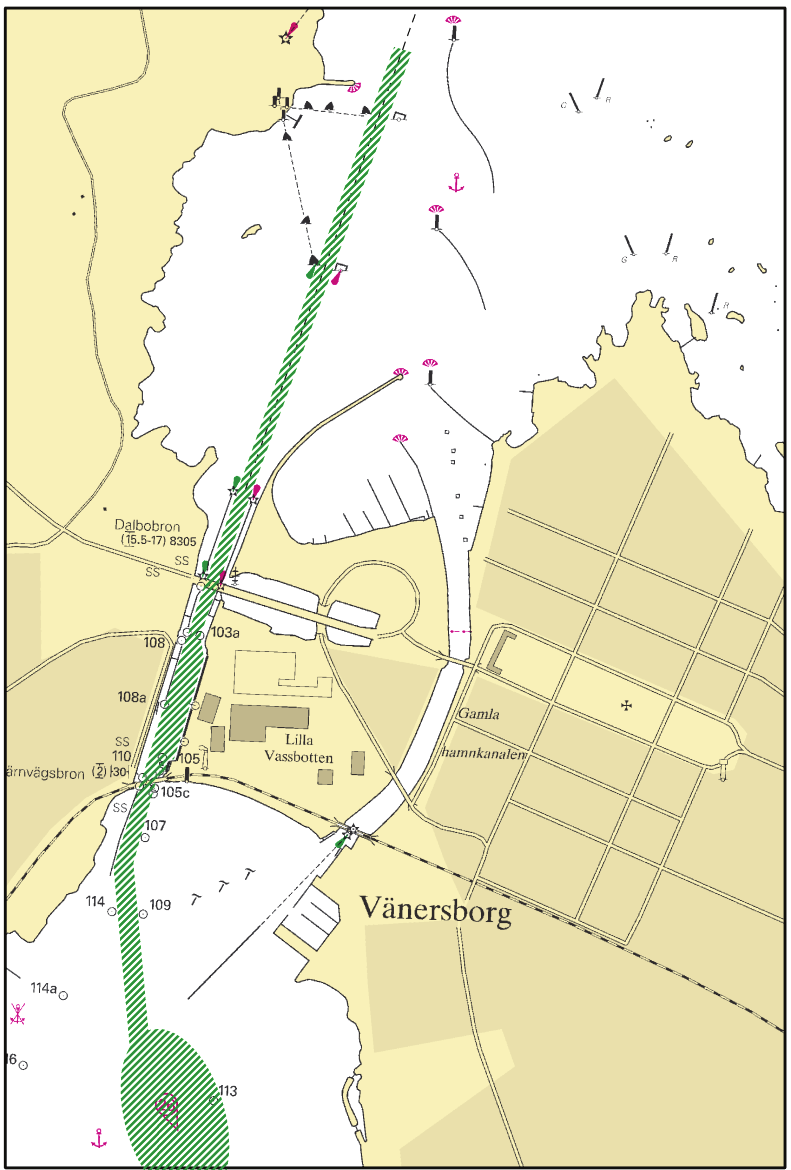 Bilaga 5 Lotsområde Vänern Vänersborg (Norra änden av Vänersborgs yttre vågbrytare - Vassbotten) Område - 1.