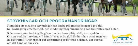 Körsvens-/ryttarstatistik Dagens kuskar/ryttare per måndag den juli Kör/rider i lopp Bana 06 % tkr 05 % Adielsson Erik,,5,7,8,9 S 7-57-7 6 057 75 --8 9 Alamäki Jaakko 6,9 BO 57-7- 7 8 8 5-8-9 Björck